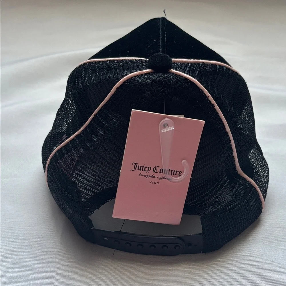 Juicy Couture  Baseball Cap Black with Pink Embellishment Kids